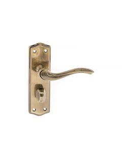 Old English Warwick WC Lever on Backplate **for use with sashlock only** - Antique Brass OE178WCAB