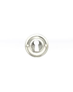 Old English Solid Brass Open Key Hole Escutcheon - Polished Nickel OERKEPN