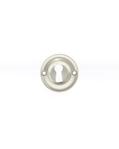 Old English Solid Brass Open Key Hole Escutcheon - Satin Nickel OERKESN