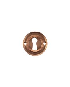 Old English Solid Brass Open Key Hole Escutcheon - Urban Satin Copper OERKEUSC