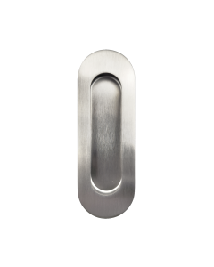 STEELWORKS OFP120SSS Oval Flush Pull Handle 120 x 40mm - Satin Stainless Steel