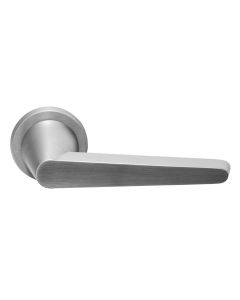 FORMANI CONE OH101-G solid sprung door handle on rose satin stainless steel