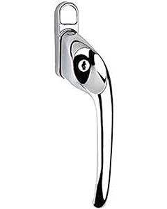 Yale PVCu Right Hand Offset Lockable Window Handle Polished Chrome P-YWHLCK40R-PC