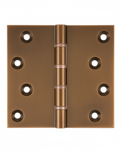 Simonswerk P1260 Double Phosphor Bronze Washered Brass Butt Projection Hinge 100mm x 100mm c/w Screws Antique Brass