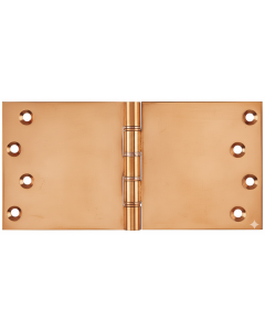 Simonswerk P1266 Double Phosphor Bronze Washered Brass Butt Hinge 101.6mm x 200mm c/w Screws Copper Plated