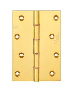 Simonswerk P1285CE Double Phosphor Bronze Washered Brass Butt Projection Hinge CE marked FD30 fire rated 152.4mm x 103mm c/w Screws Polished Brass