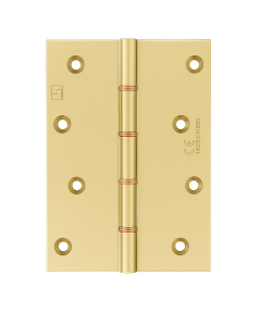 Simonswerk P1285CE Double Phosphor Bronze Washered Brass Butt Projection Hinge CE marked FD30 fire rated 152.4mm x 103mm c/w Screws Satin Brass