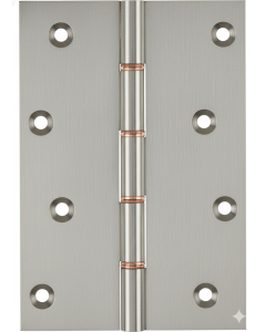 Simonswerk P1285 Double Phosphor Bronze Washered Brass Butt Hinge 152.4mm x 100mm c/w Screws Satin Chrome