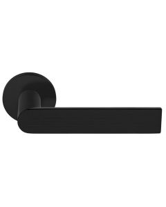 FORMANI ARC PBA100 solid door handle on rose PVD satin black