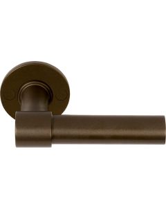 FORMANI ONE PBL20/50 solid double sprung door handle on rose bronze