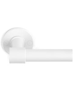 FORMANI ONE PBL20/50 solid double sprung door handle on rose white