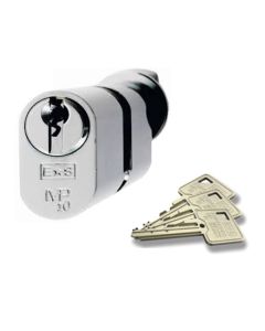 Eurospec CYG72380PC/KD Mp10 80Mm Oval Cylinder & Turn - Ktd Polished Chrome