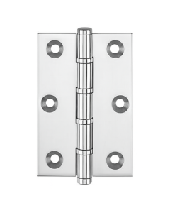Simonswerk P1510 Ball Race Brass Butt Hinges 76.2mm x 50mm c/w Screws Polished Chrome