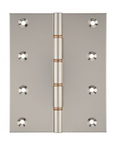 Simonswerk P1295 Double Phosphor Bronze Washered Brass Butt Hinge 152.4mm x 125mm c/w Screws Satin Nickel