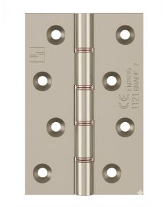 Simonswerk 1240CE Double Phosphor Bronze Washered Brass Butt Hinge CE marked FD30 fire rated 100mm x 65mm c/w Screws Pearl Nickel