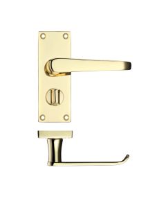 Zoo Hardware PR044EB Project Victorian Flat Lever on Privacy Backplate 114 x 40mm Electro Brass