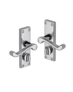 Project Hardware PR625-PC Door Handle for Privacy Set Malvern Short Design Polished Chrome finish