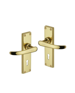Project Hardware PR900-PB Door Handle Lever Lock Avon Design Polished Brass finish