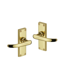 Project Hardware PR910-PB Door Handle Lever Latch Avon Short Design Polished Brass finish