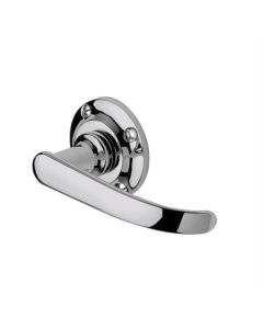 Project Hardware PR930-PC Door Handle Lever Latch on Round Rose Avon Design Polished Chrome finish