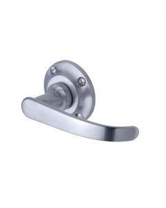 Project Hardware PR930-SC Door Handle Lever Latch on Round Rose Avon Design Satin Chrome finish