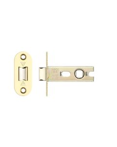 Zoo Hardware PRTL64FD-R-PVDPB Project Tubular Latch 64mm - UKCA/CE, Radius Forend, Polished Brass PVD