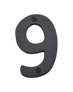 Rustic Dark Bronze Door Numeral 9 Screw Fixing 76mm (3")-M.Marcus-RDB351 9