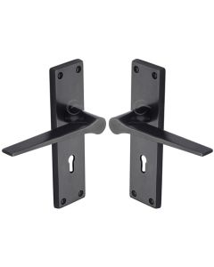 Rustic Dark Bronze Door Handle Lever Lock Gio Design-M.Marcus-RDB41800