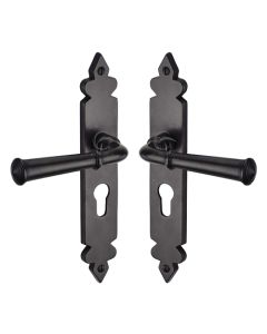Rustic Dark Bronze Door Handle Euro Profile Ludlow Design-M.Marcus-RDB5848