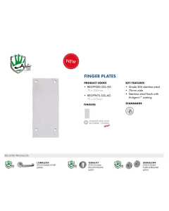 Zoo Hardware Fingerplate 475mm x 75mm Satin Stainless Steel - Anti Germ