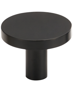 Acre & Clutton Ridgewood Plain Solid Brass Cabinet Knob 32mm Matt Black RID-K32-MB