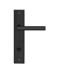 Karcher Design RLE28 - Renovation long plate Rhodos, Door Handle in cosmos black, WC standard, Lock Centres 78 mm, Size 260 mm x 52 mm x 10 mm,