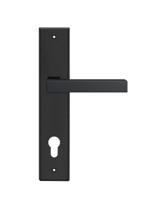 Karcher Design RLE46 - Langschildgarnitur Seattle, Door Handle in cosmos black, Euro profile, Lock Centres 92 mm, Size 260 mm x 52 mm x 10 mm,