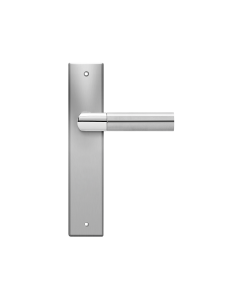 Karcher Design RLE48 - Renovation Long plate Oregon, Door Handle in satin / polished stainless steel, without keyhole, Size 260 mm x 52 mm x 10 mm,