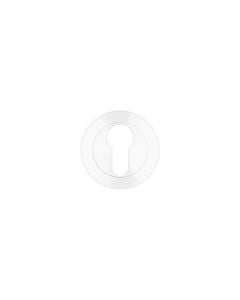 Euro Profile Escutcheon 50mm Diameter-Powder Coated White Rosso Maniglie-RM001PCW