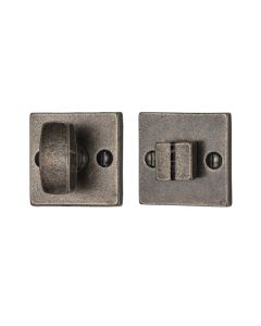Rustic Pewter Square Thumbturn & Emergency Release for Bathroom & Bedroom Doors-M.Marcus-RPW155