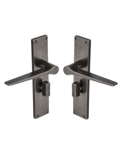 Rustic Pewter Door Handle Bathroom Set Gio Design-M.Marcus-RPW41830