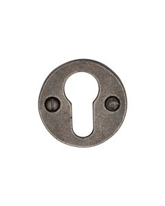 Rustic Pewter Euro Profile Cylinder Escutcheon -M.Marcus-RPW556
