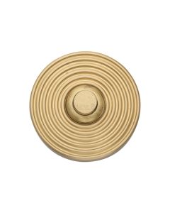Heritage Brass Reeded Bell Push Satin Brass
