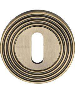 Heritage Brass Reeded Keyhole Antique Brass RR4000-AT