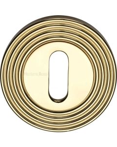 Heritage Brass Reeded Keyhole Polished Brass RR4000-PB