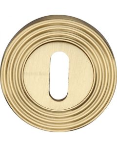 Heritage Brass Reeded Keyhole Satin Brass RR4000-SB