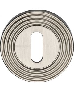 Heritage Brass Reeded Keyhole Satin Nickel RR4000-SN