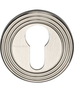 Heritage Brass Reeded Euro Profile Keyhole Satin Nickel RR4020-SN