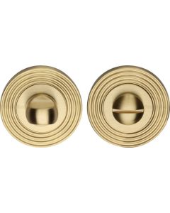 Heritage Brass Reeded Turn & Release Satin Brass RR4049-SB