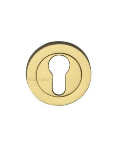 Heritage Brass RS2004-PB Euro Profile Cylinder Escutcheon Polished Brass finish