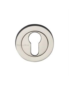 Heritage Brass RS2004-PNF Euro Profile Cylinder Escutcheon Polished Nickel finish