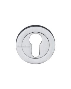 Heritage Brass RS2004-SC Euro Profile Cylinder Escutcheon Satin Chrome finish