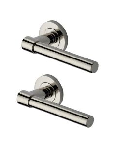 Heritage Brass RS2017-PNF Door Handle Lever on Rose Phoenix Design Polished Nickel Finish