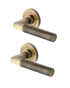 Heritage Brass RS2260-AT Door Handle Lever on Rose Signac Design Antique Finish